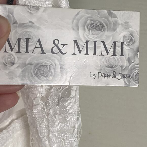 NWT Mia & Mimi White Christening Gown Dedication Dress 0-3 Months 3M Baby Girls - Picture 7 of 8